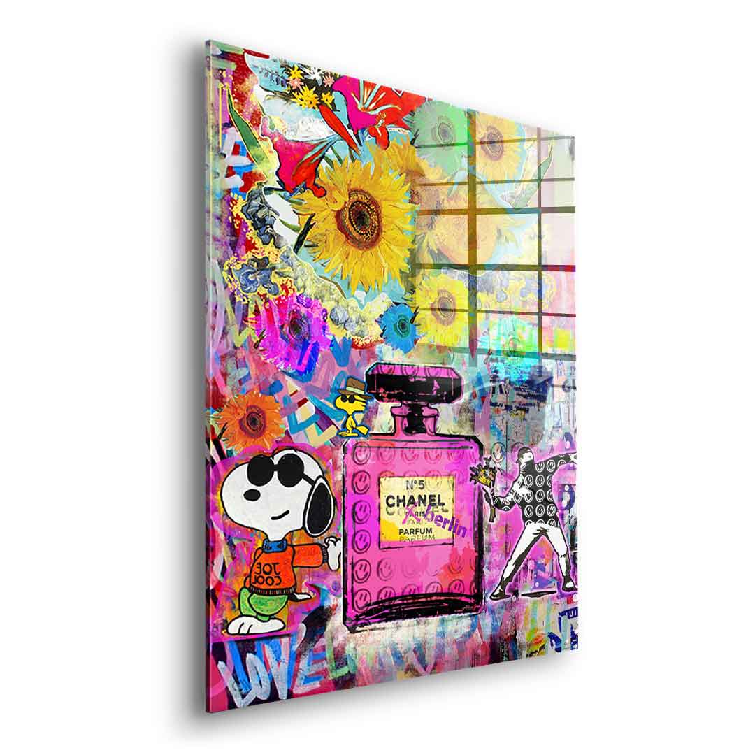Snoopy meets Chanel - Acrylglas