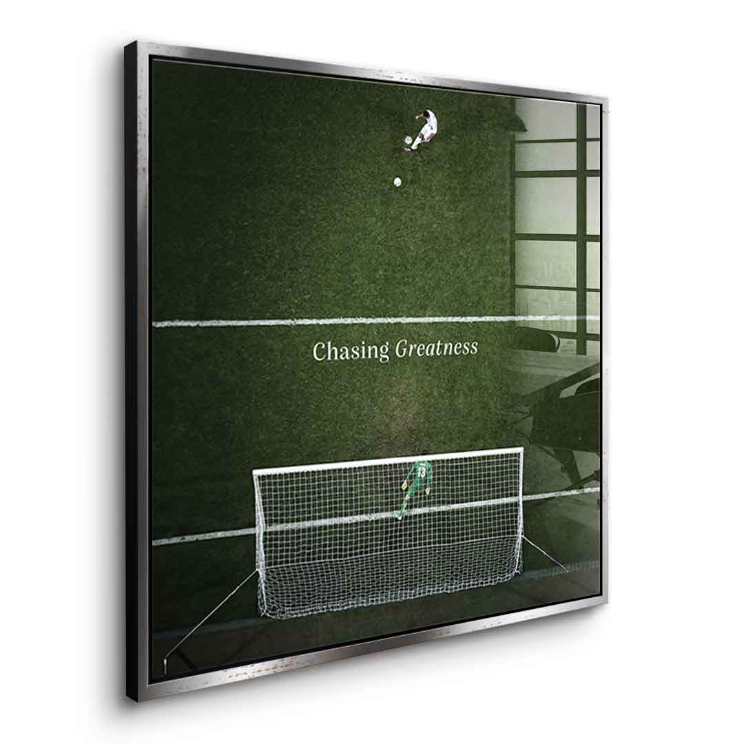 Chasing Greatness #Soccer - Quadrat Edition - Acrylglas