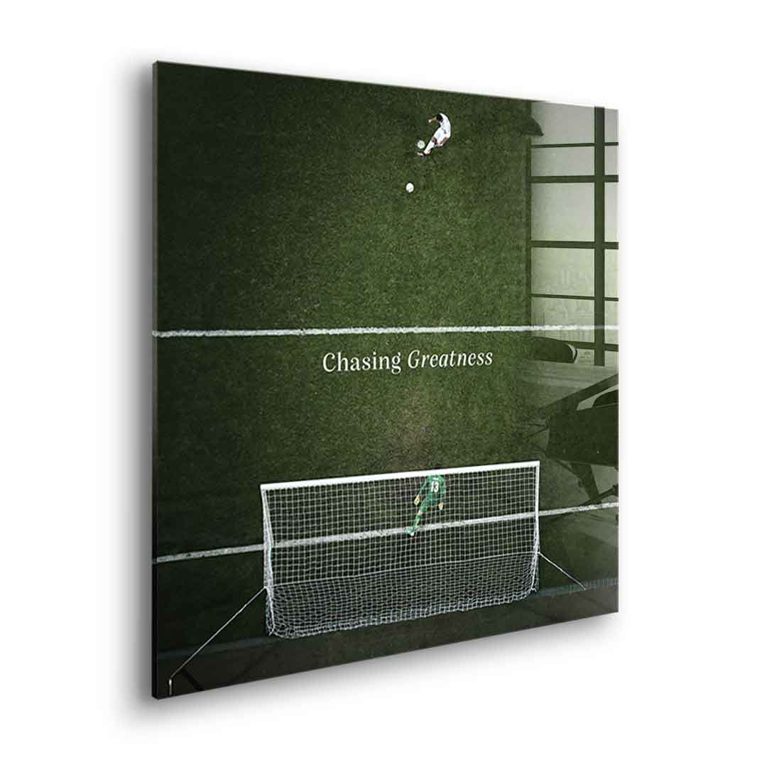 Chasing Greatness #Soccer - Quadrat Edition - Acrylglas