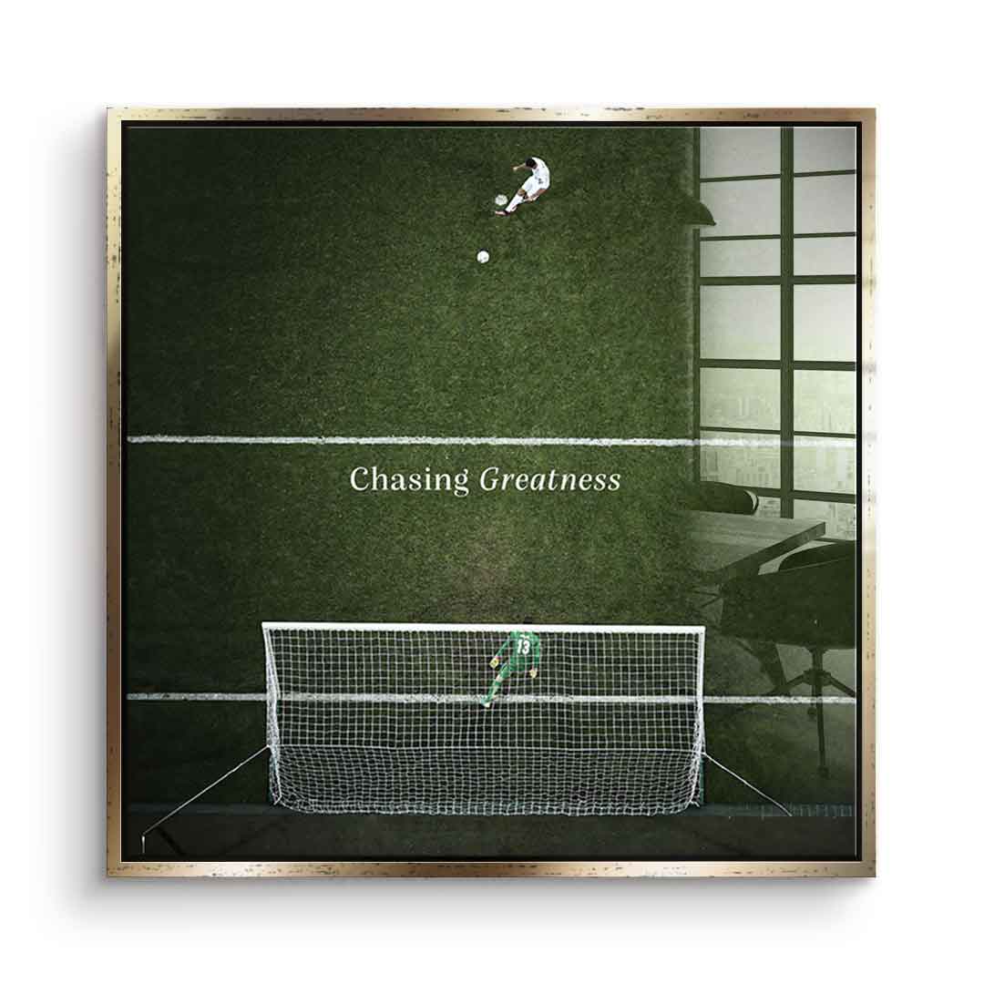 Chasing Greatness #Soccer - Quadrat Edition - Acrylglas