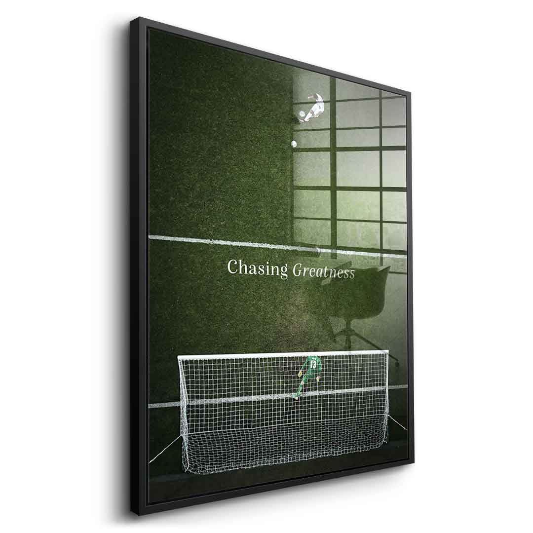 Chasing Greatness #Soccer - acrylic glass