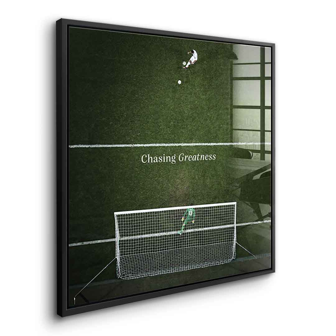 Chasing Greatness #Soccer - Quadrat Edition - Acrylglas