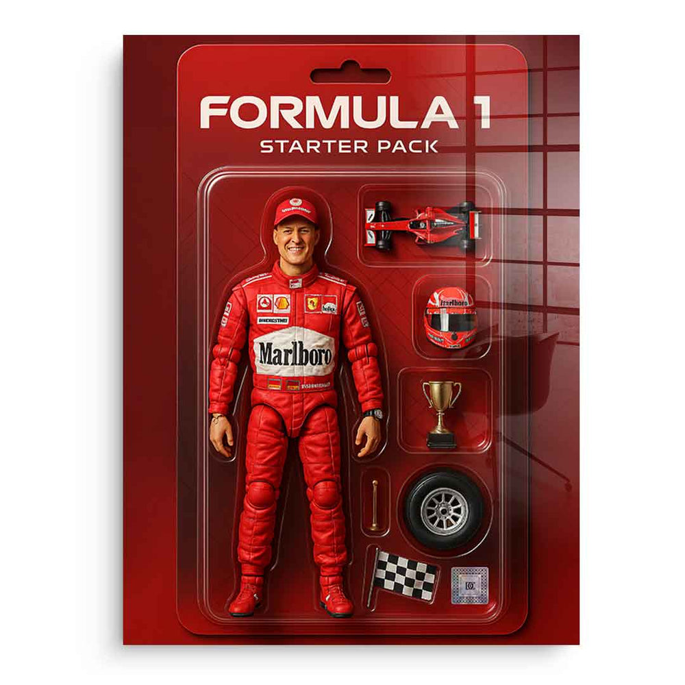 Starter Pack FORMULA 1 als Acrylglasbild – Portrait Wandbild von DOTCOMCANVAS®