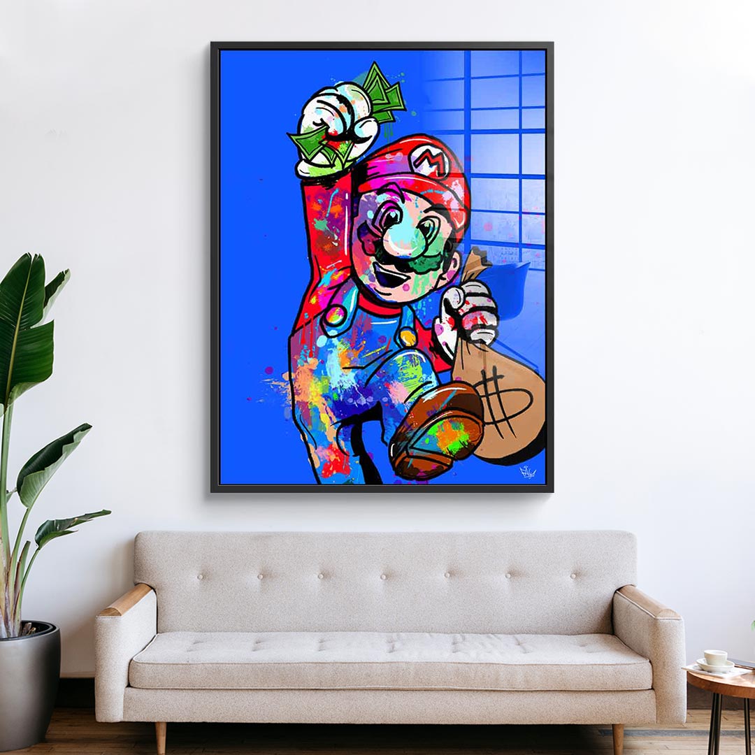 Super Mario Hustle - acrylic