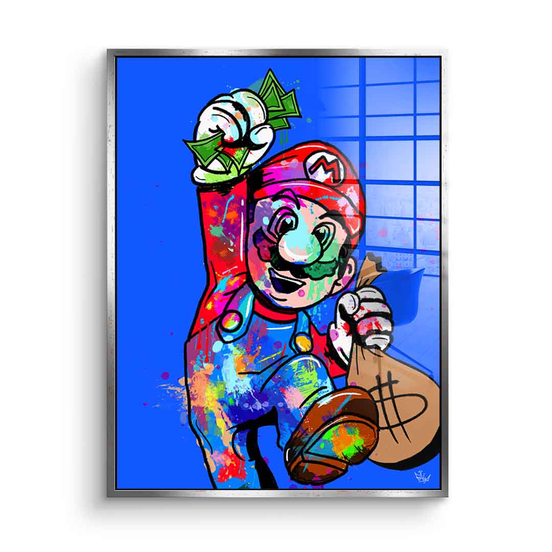 Super Mario Hustle - acrylic