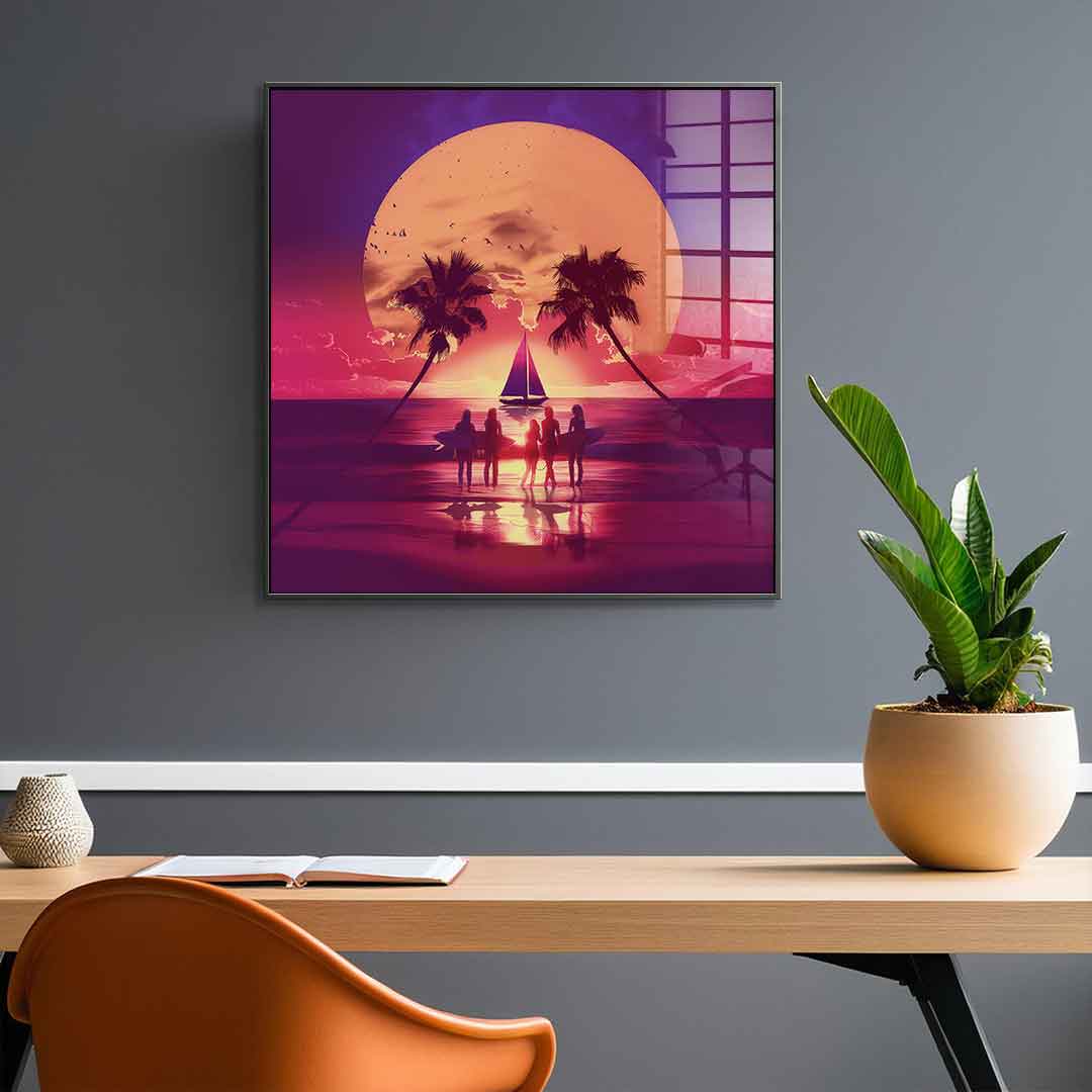 Surf Skull - Acrylglas
