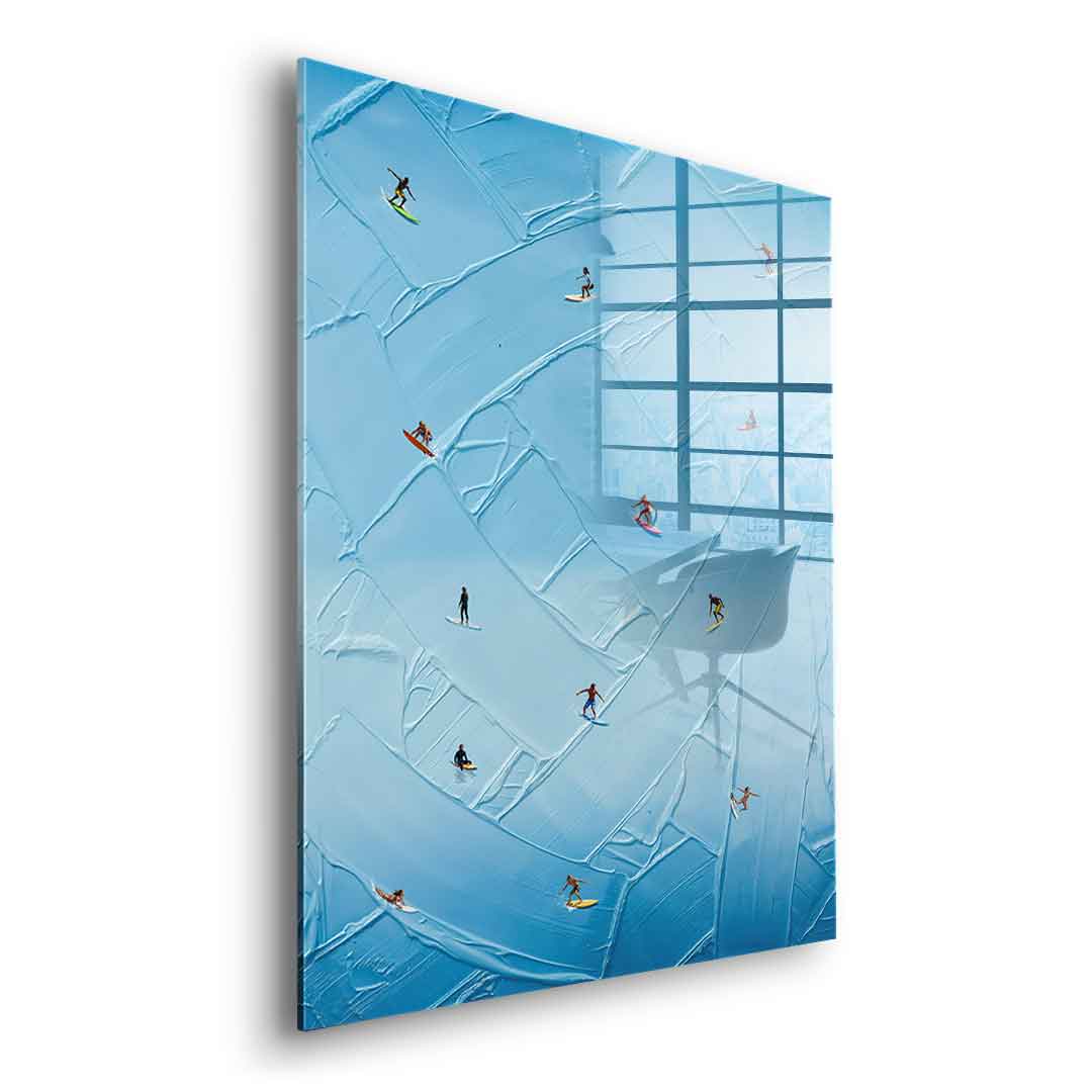 Surfing in Action - Acrylic glass