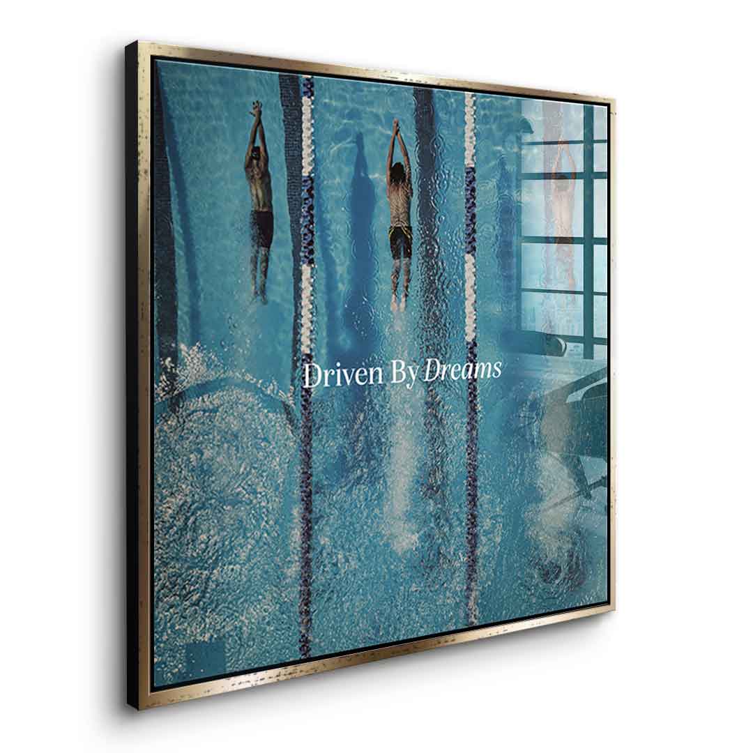 Driven by dreams #Swiming - Square Edition - <tc>Acrylic Glass Art</tc>