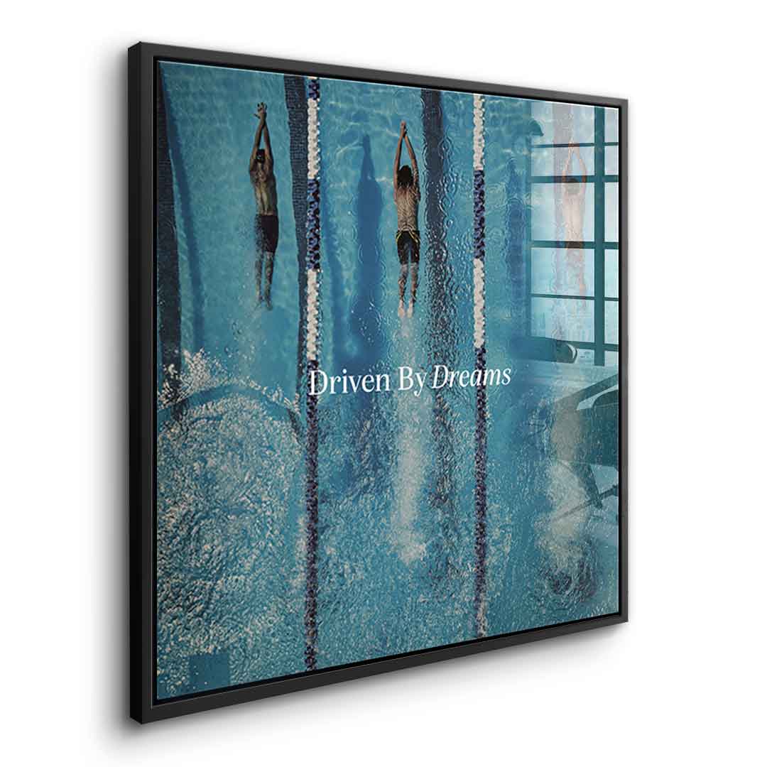 Driven by dreams #Swiming - Square Edition - Acrylic glass print