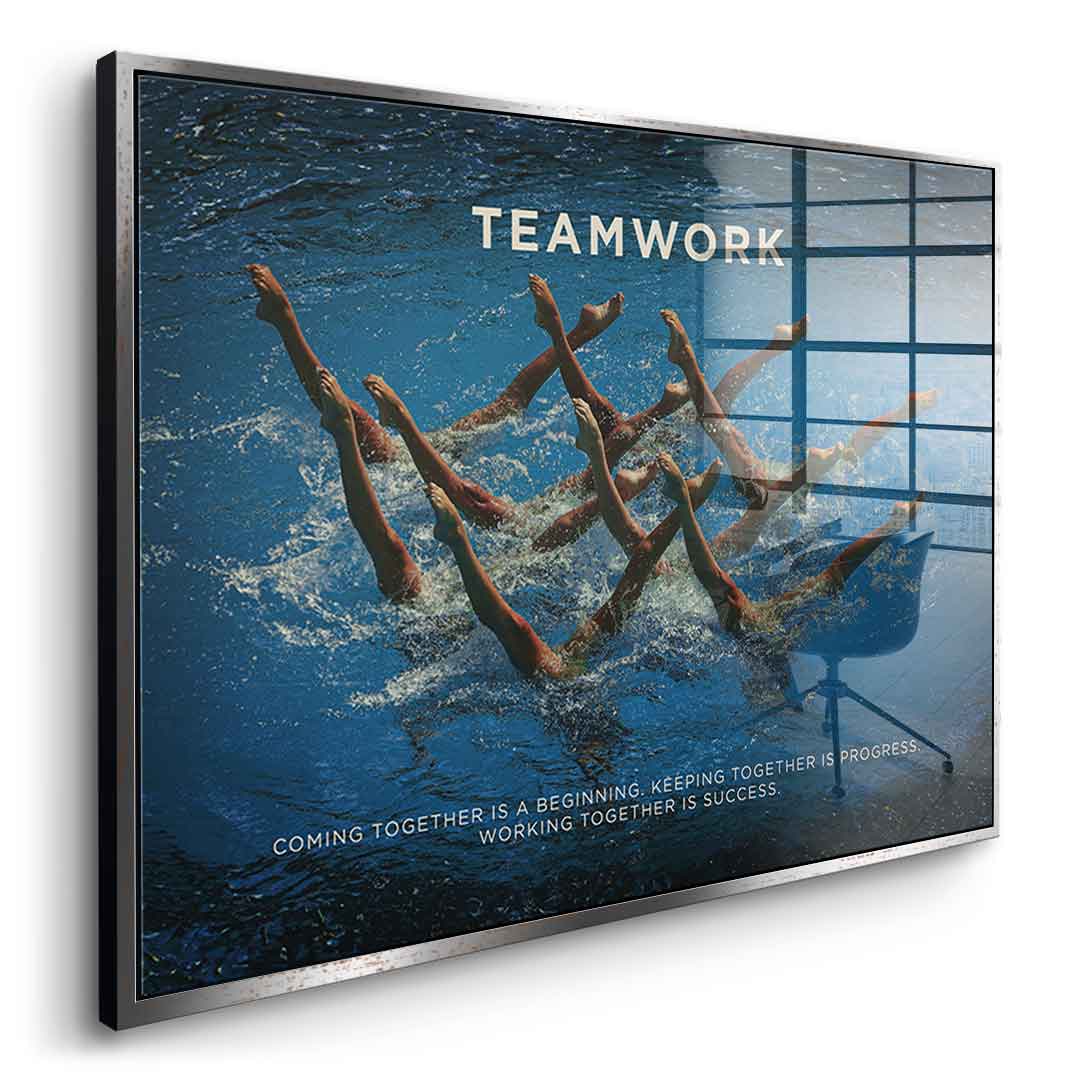 Teamwork #schwimmen - acrylic glass