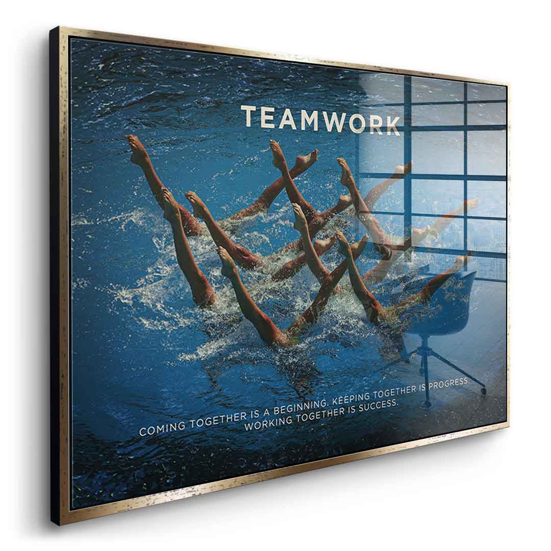 Teamwork #Schwimmen - Acrylglas