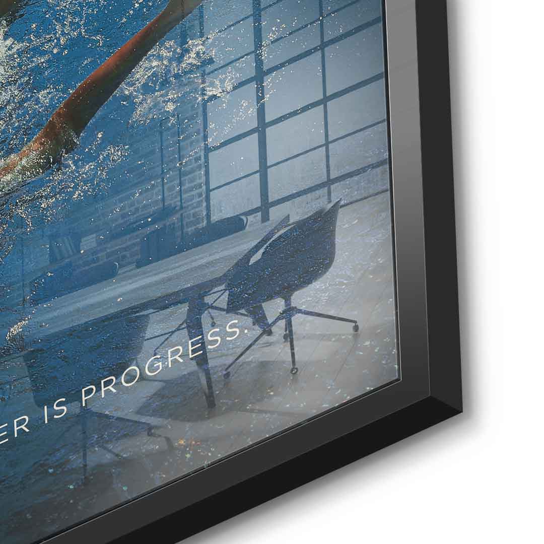 Teamwork #Schwimmen - Acrylglas