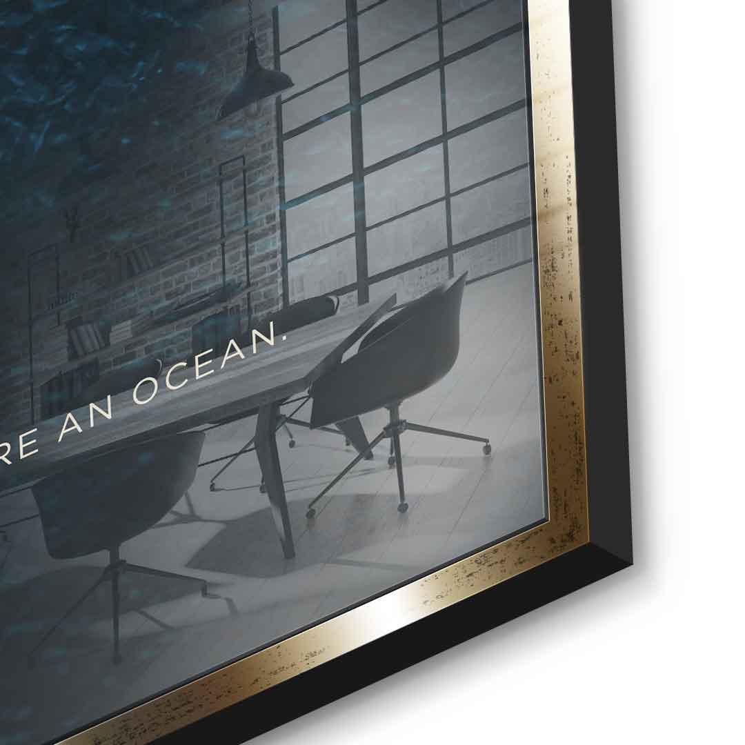 Teamwork #Rowing - Square Edition - acrylic glass