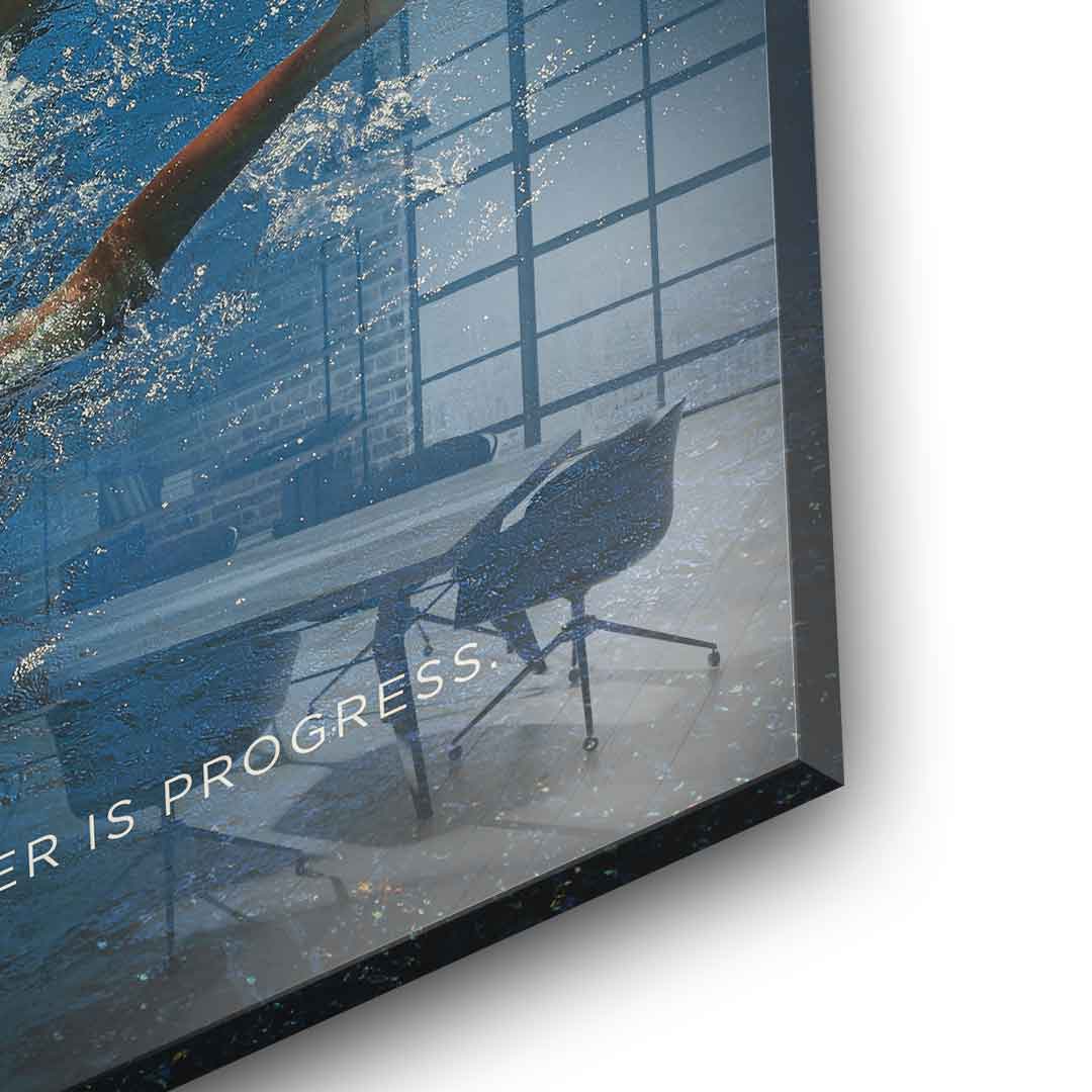 Teamwork #Schwimmen - Acrylglas