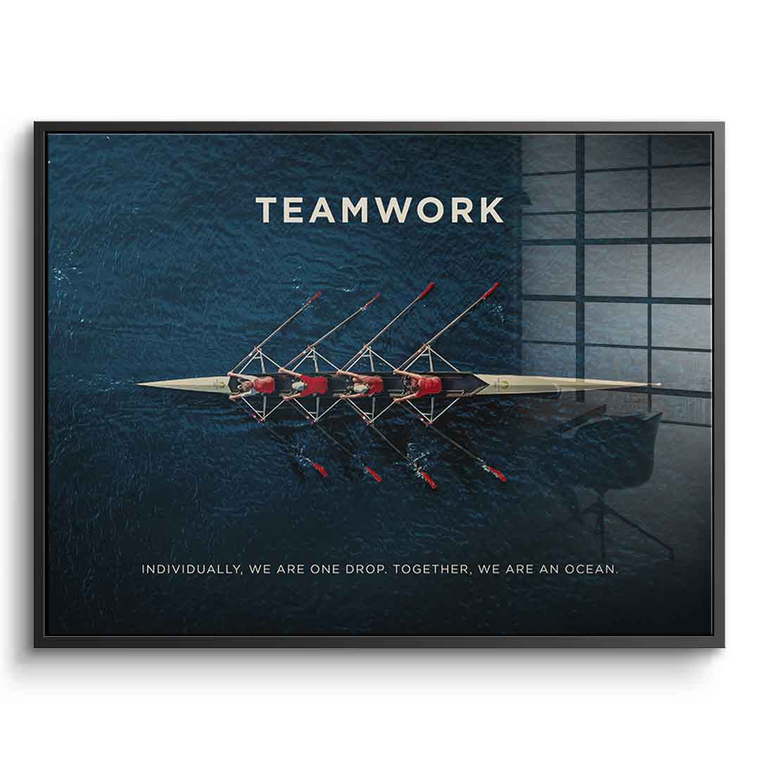Teamwork #Rudern - Acrylglas