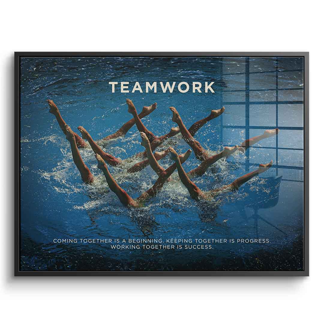 Teamwork #Schwimmen - Acrylglas