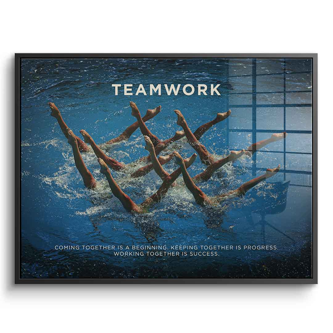 Teamwork #schwimmen - acrylic glass