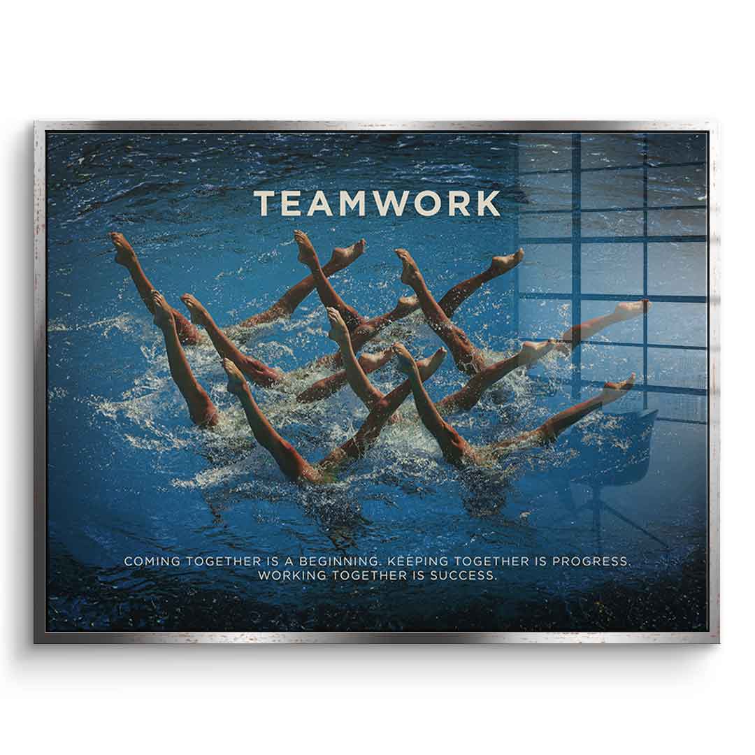 Teamwork #schwimmen - acrylic glass