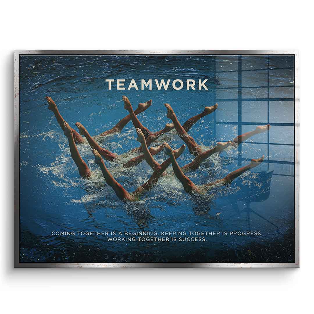 Teamwork #Schwimmen - Acrylglas