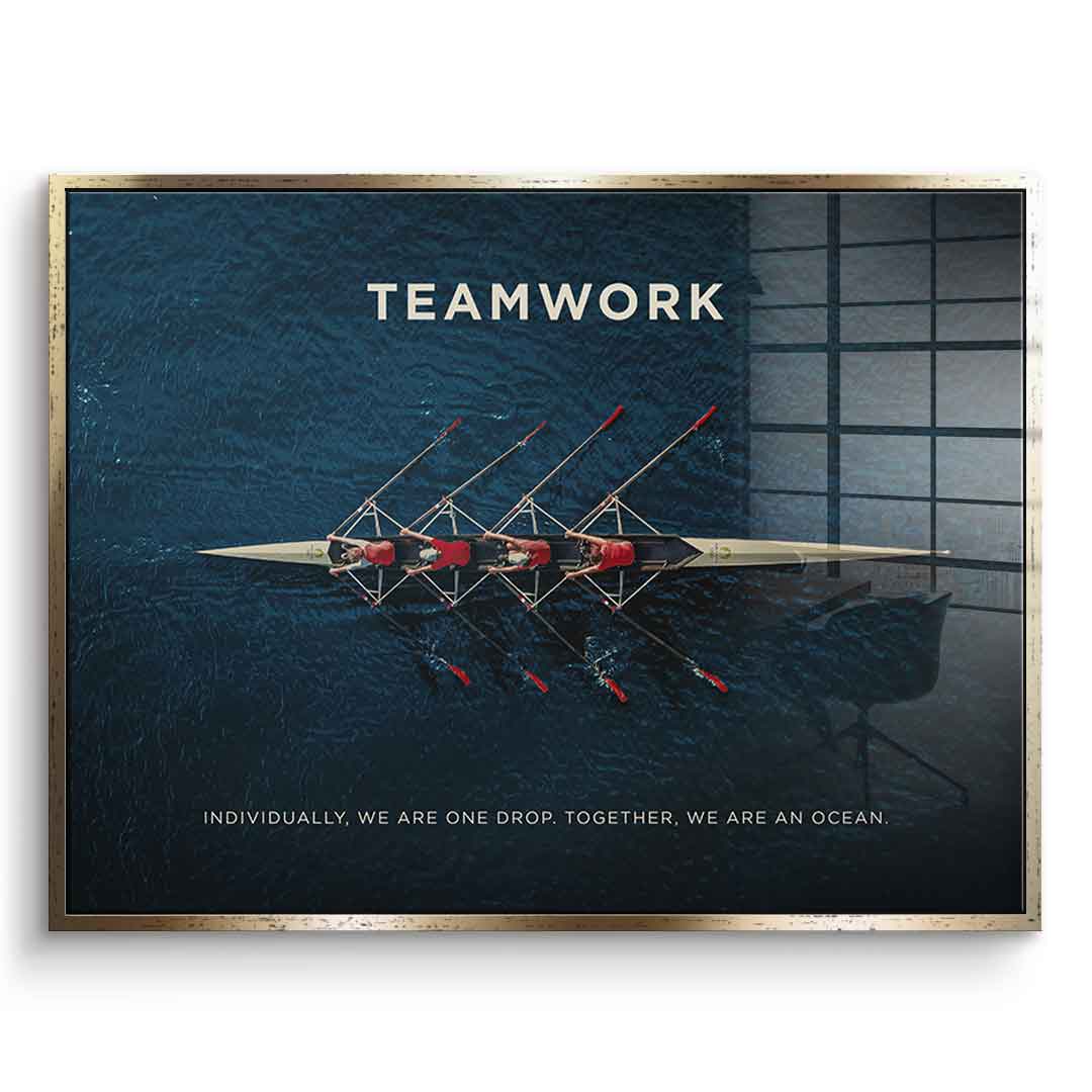 Teamwork #Rudern - Acrylglas