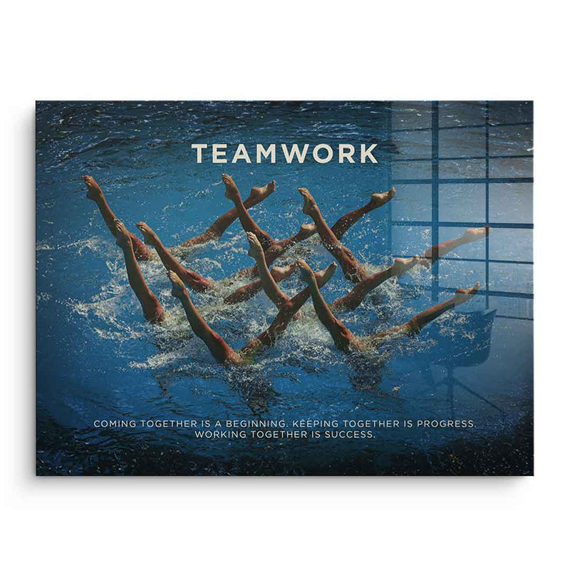 Teamwork #Schwimmen - Acrylglas