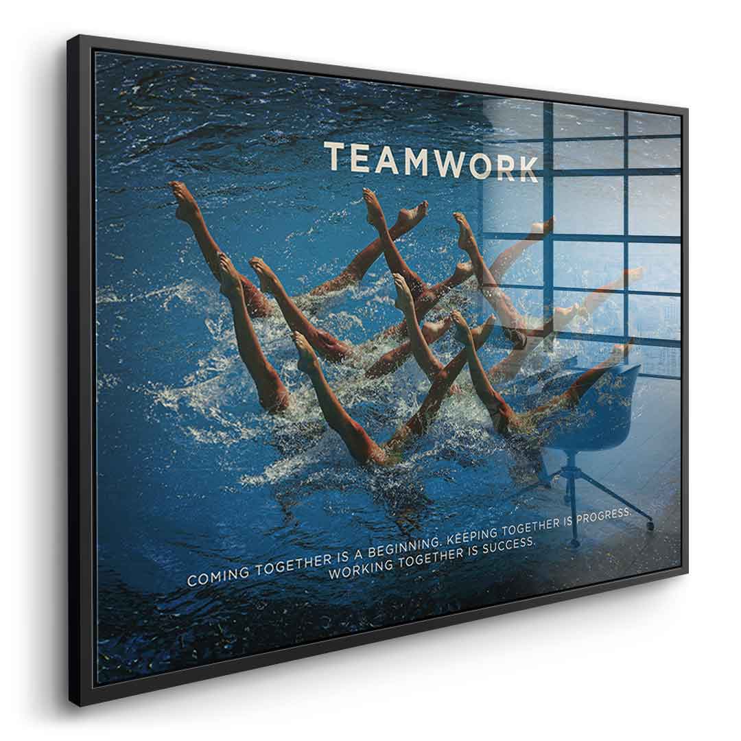 Teamwork #schwimmen - acrylic glass