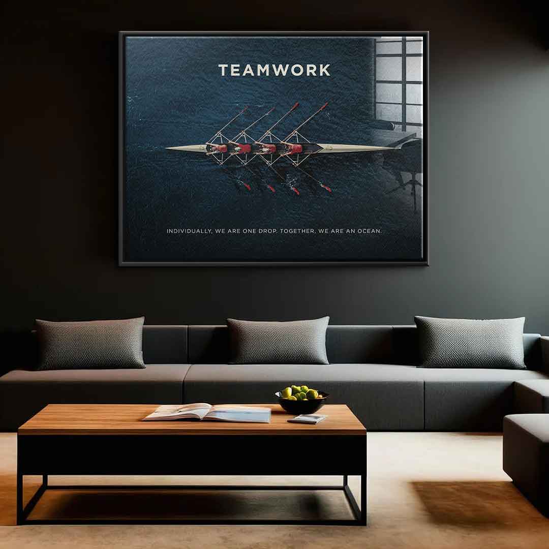 Teamwork #Rudern - Acrylglas