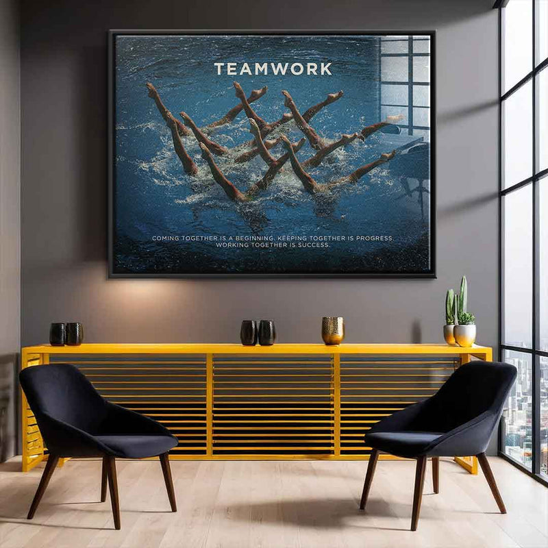 Teamwork #Schwimmen - Acrylglas