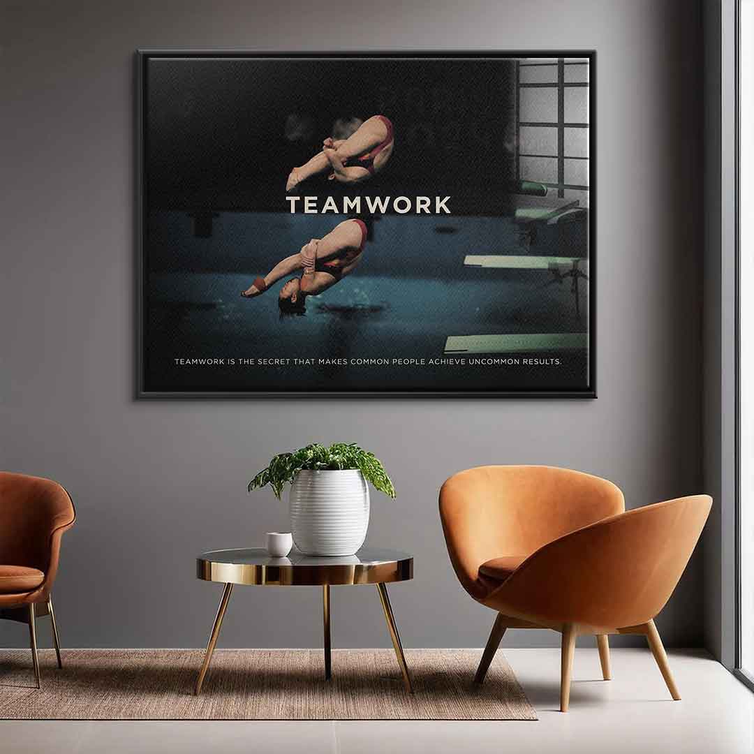 Teamwork #Turmspringen - Acrylglas