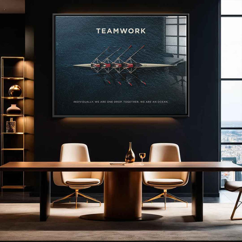 Teamwork #Rowing - acrylic glass