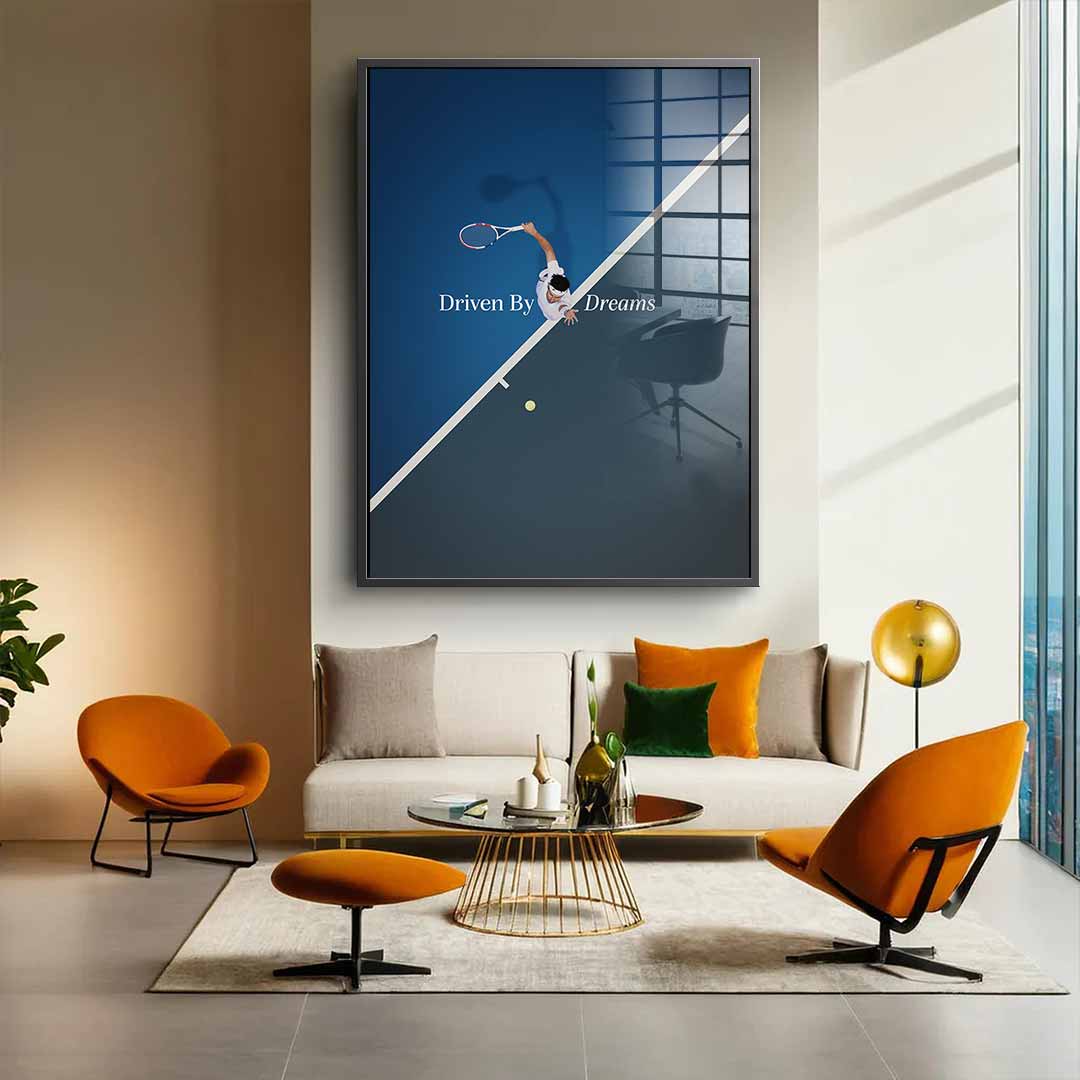 Driven by dreams #Tennis - Acrylic glass