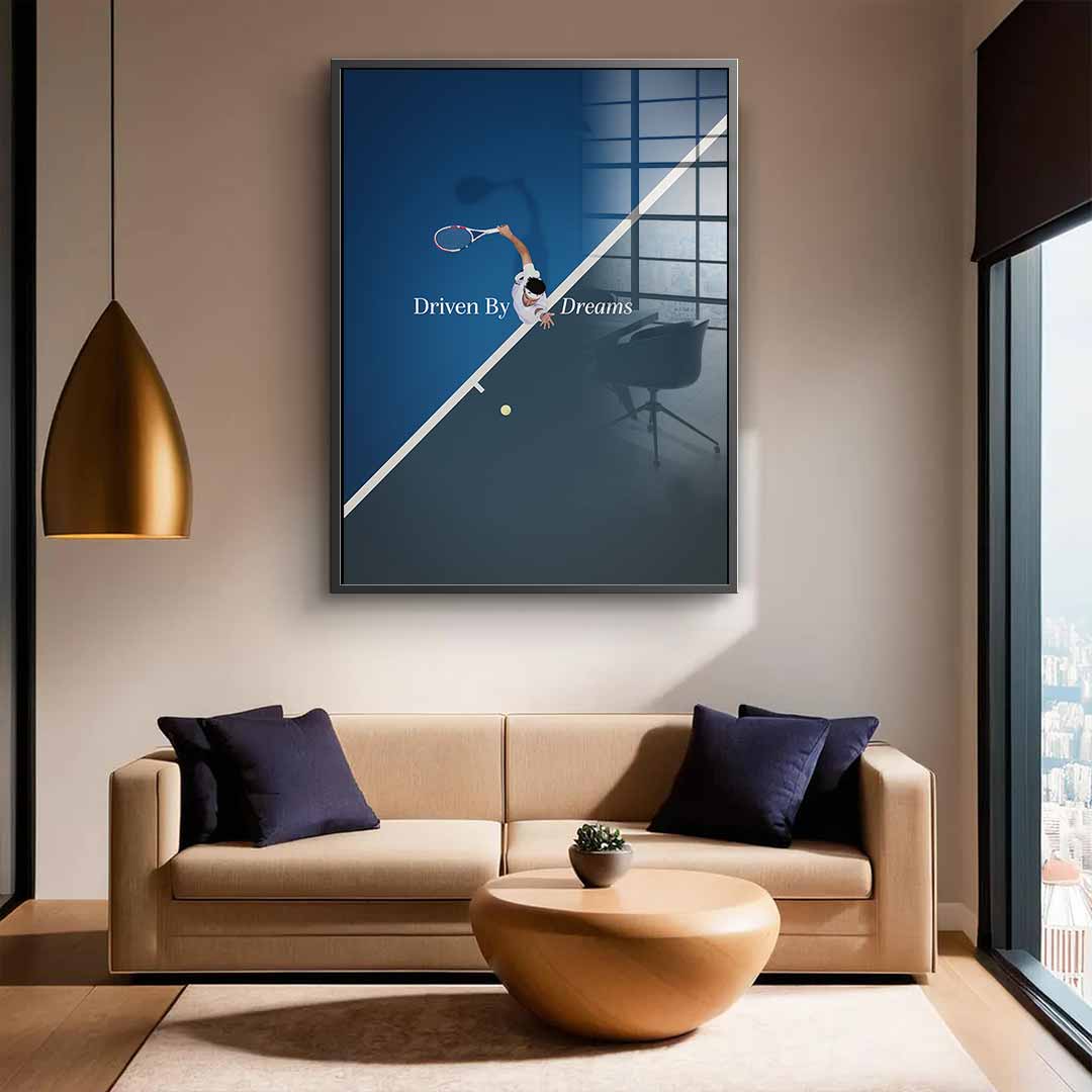Driven by dreams #Tennis - Acrylic glass