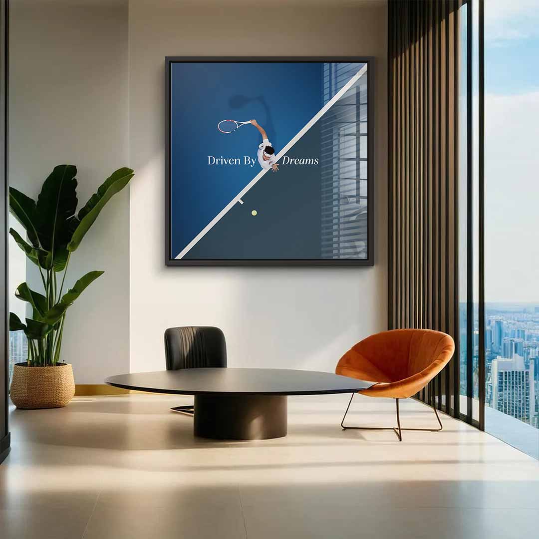 Driven by dreams #Tennis - Square Edition - Acrylic glass print