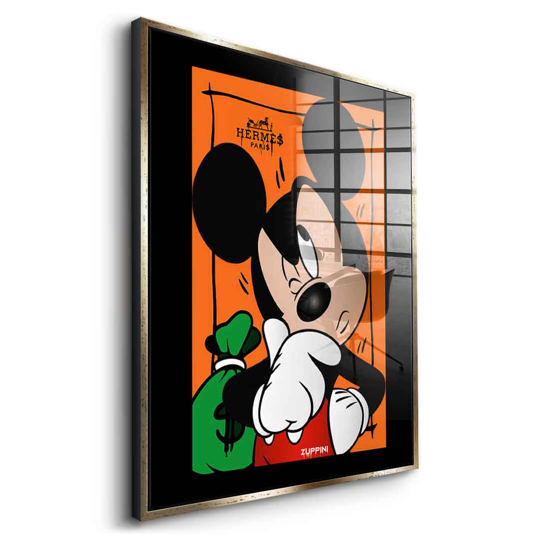 Thinking Mickey - Acrylglas