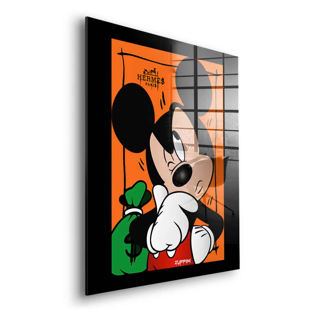 Thinking Mickey - Acrylglas