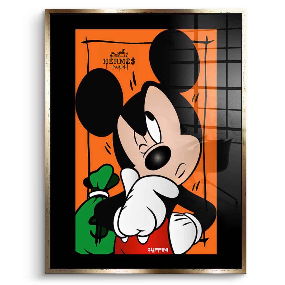 Thinking Mickey - Acrylglas