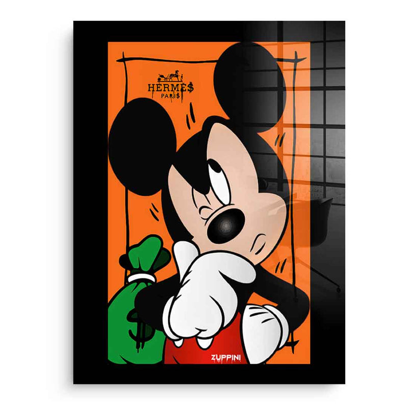 Thinking Mickey - Acrylglas