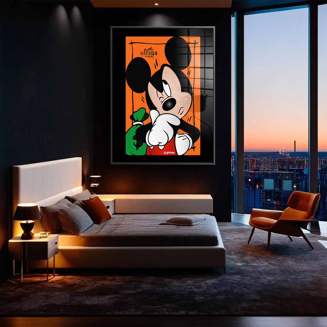Thinking Mickey - Acrylglas