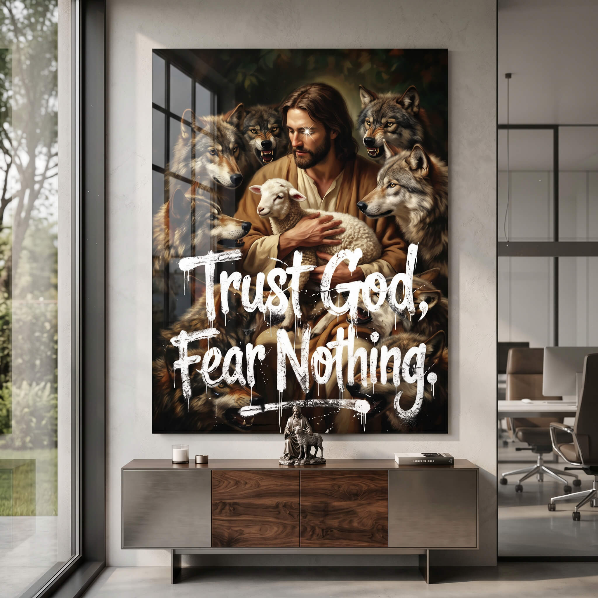 Trust God, Fear Nothing - Acrylglas