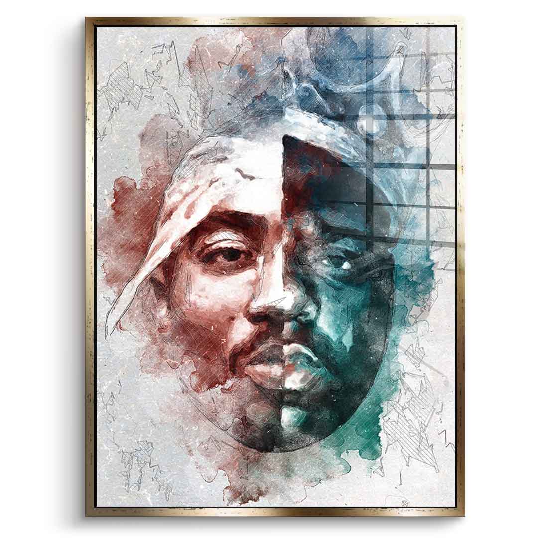 Tupac B.I.G. Portrait - Acrylic glass