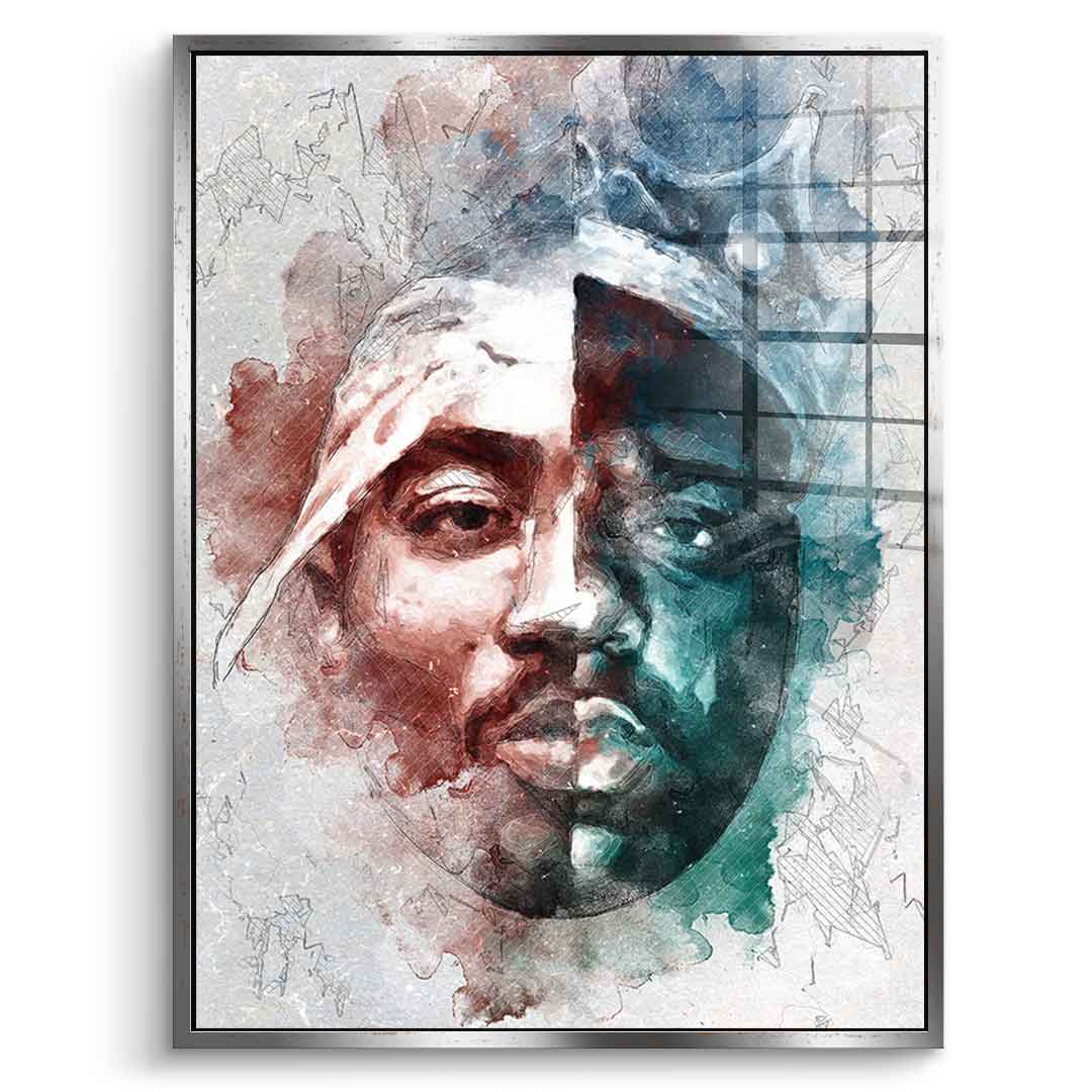 Tupac B.I.G. Portrait - Acrylic glass