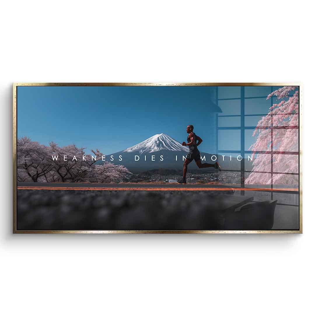 Weakness Dies in Motion - Acrylglas