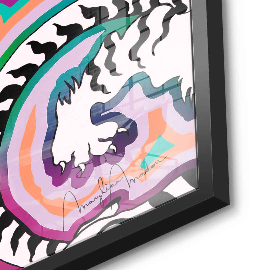 White Tiger Crawl - Acrylglas