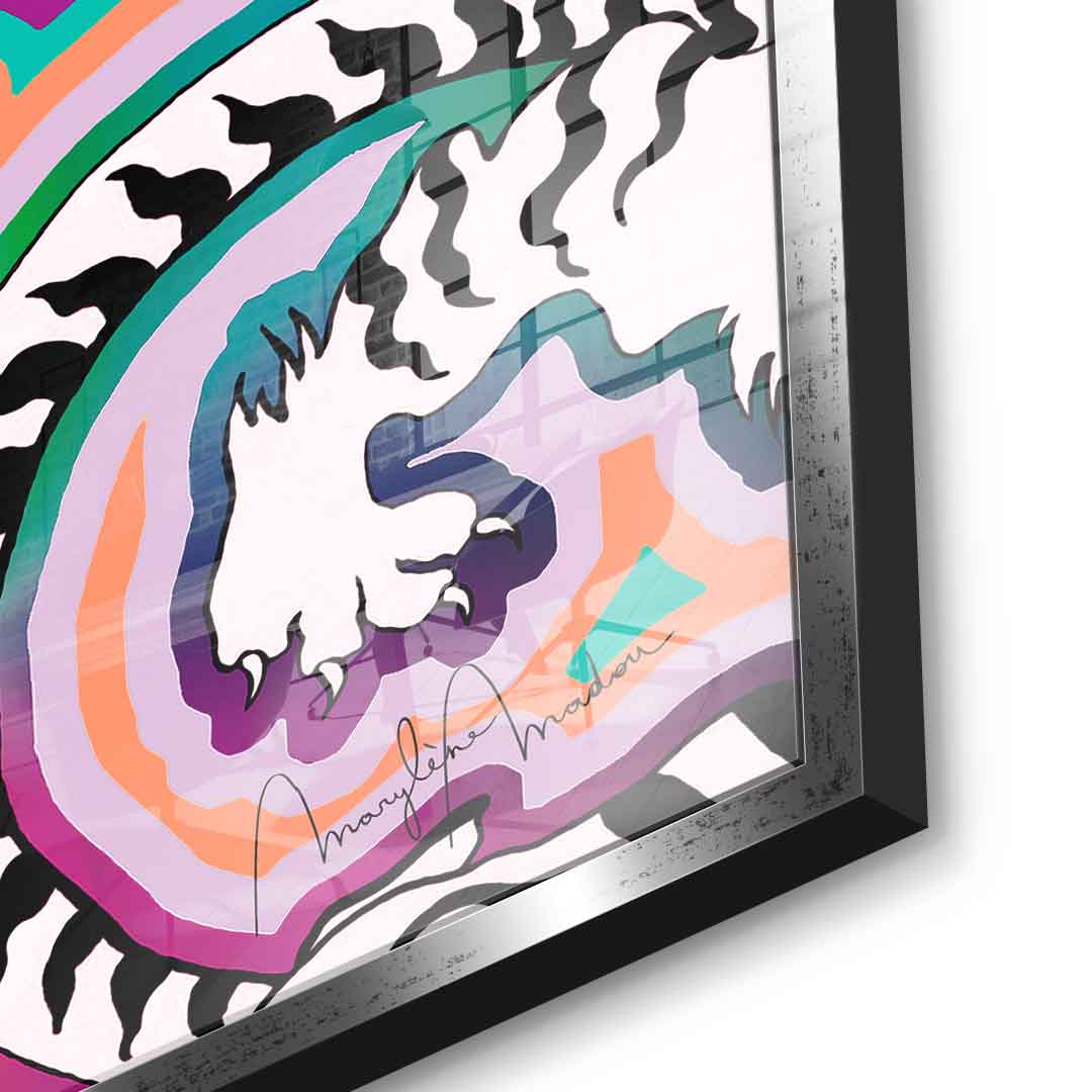 White Tiger Crawl - Acrylglas