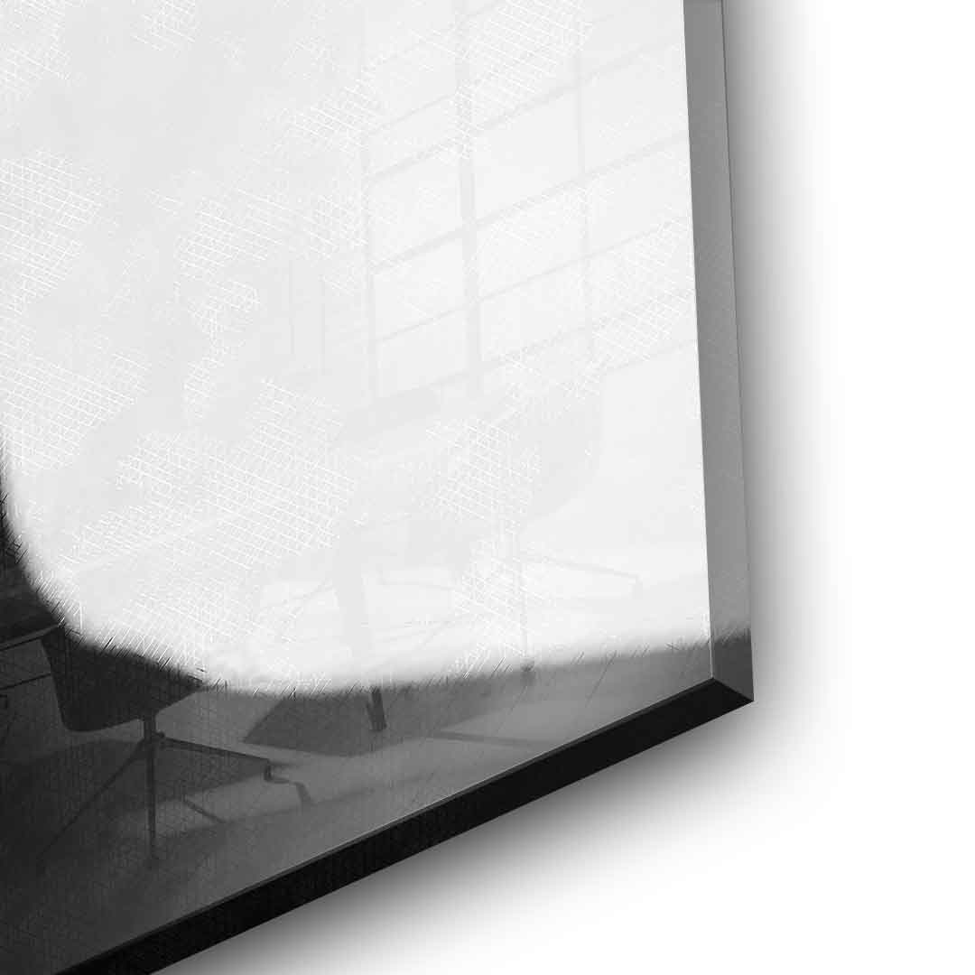 White flower - Acrylglas