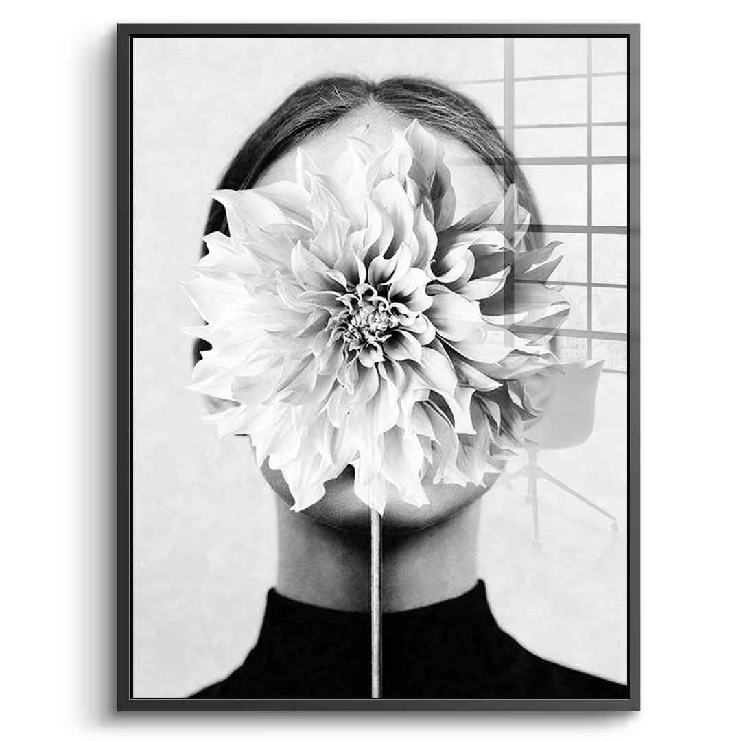 White flower - acrylic glass