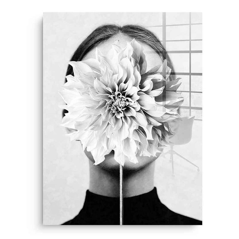 White flower - acrylic glass