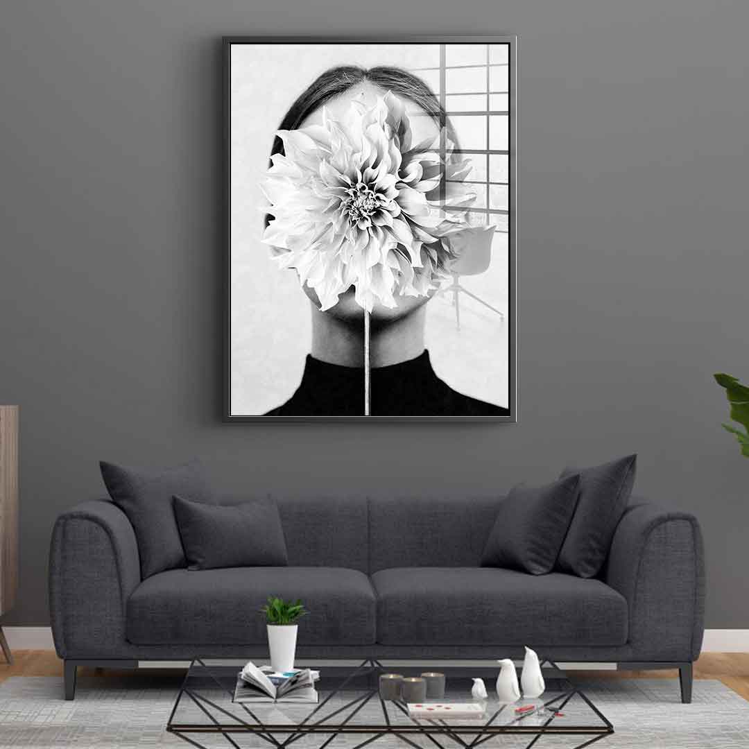 White flower - Acrylglas