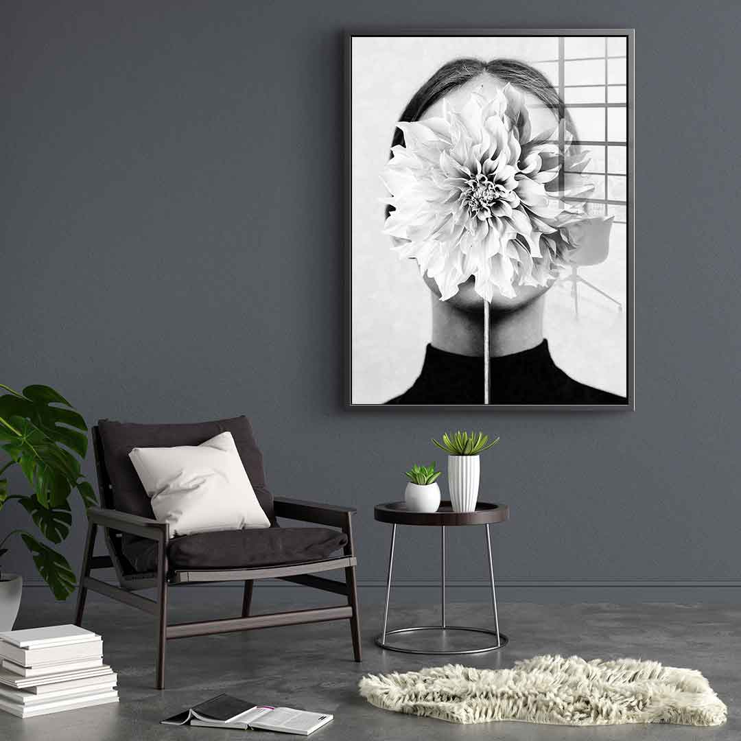White flower - Acrylglas