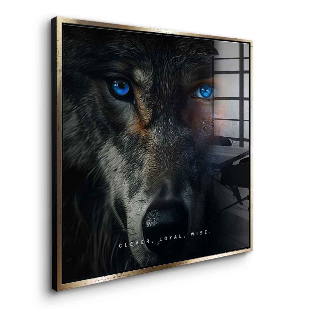 Wolf Fusion - square edition - acrylic glass